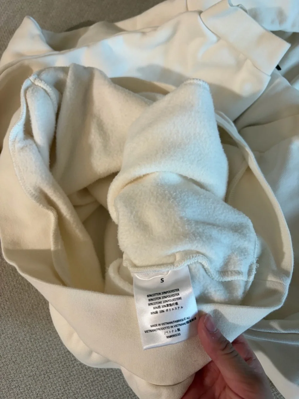Essentials Fear of God Cloud Dancer White Hoodie - Picture 12 of 14